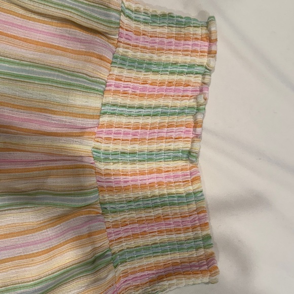 Billabong Striped Pastel Wide-Leg Cotten Pants with Pockets NWT - Picture 3 of 5